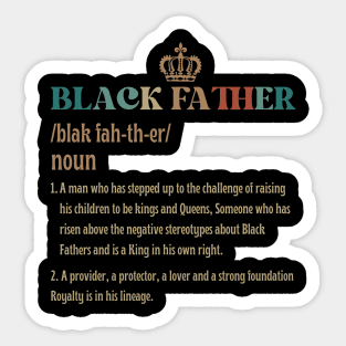Father's Day Black Father Noun Definition African American Sticker